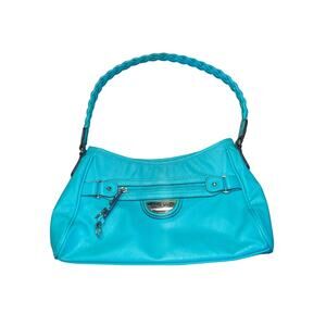Rosetti Teal Shoulder HandBag Braided Strap Faux Leather Purse Y2K 90's 2000s